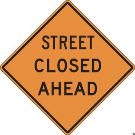 Accuform RIGID CONSTRUCT ION SIGN STREET CLOSED FRK431HP